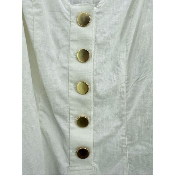 Intimately Free People Womens White Not So Basic Puff Sleeves Bodysuit Small - Picture 2 of 9